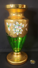 Load image into Gallery viewer, Murano Salviati Emerald Art Glass Vase