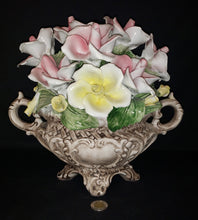 Load image into Gallery viewer, Capodimonte Porcelain Floral Centerpiece