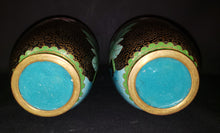 Load image into Gallery viewer, Brass Cloisonne Enamel Vases
