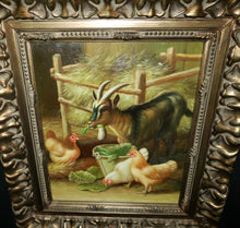 Load image into Gallery viewer, Acrylic Painting on Board - Goat and Chickens
