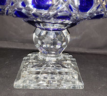 Load image into Gallery viewer, Bohemian Crystal Pedestal Compote Bowl