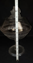 Load image into Gallery viewer, Pedestal Glass Compote Dish with Frosted Finial