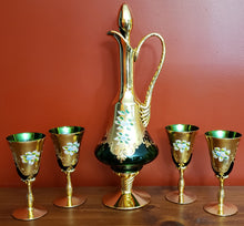 Load image into Gallery viewer, Murano Salviati Decanter & Glasses