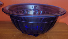 Load image into Gallery viewer, Vintage Hazel Atlas Cobalt Blue,Depression Glass, Pillar, Optic Ribbed, 4Pce Nesting Bowl Set
