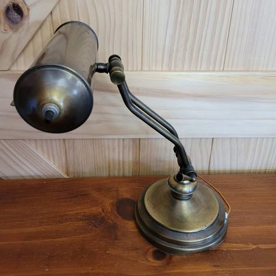 Brass Adjustable Desk/Piano Lamp W/ Side Switch