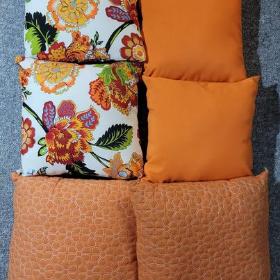 Colorful! Outdoor Fabric Cushions, (6 pces)