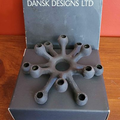 MCM Danske Cast Iron Spider Tiny Tapered Candle Holder