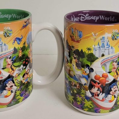 Walt Disney World Grandma & Grandpa Mugs, Made in Thailand