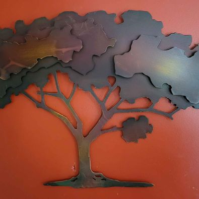 Beautiful! Three Dimensional Metal Art Tree Wall Decor