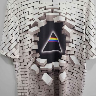 Pink Floyd The Wall TShirt w/ Front & Back Design on White Background