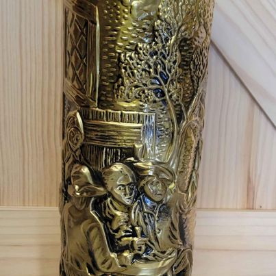 Brass Repousse Umbrella/ Cane Stand