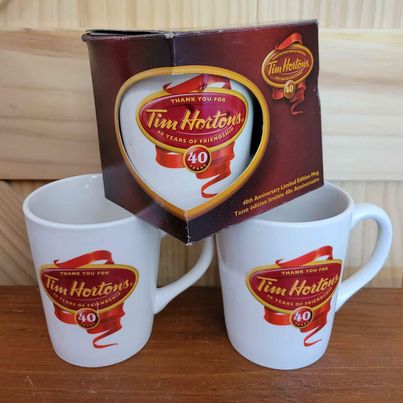 Tim Hortons Three 40 Year Celebration Mugs