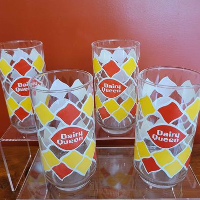 Vintage Dairy Queen Ice Cream Promotional Drinking Glasses