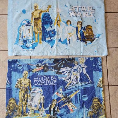 Star Wars! Original, 1977, 20th Century, Fox Film Corp,Pillow Cases, Bibb Brand