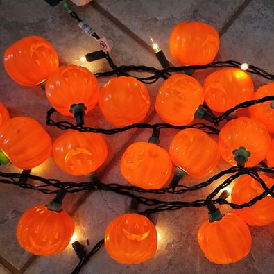 Halloween!  Blow Mold Pumpkin Lights, 20 pce