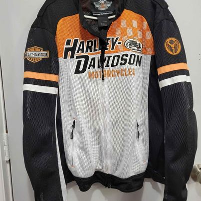 Harley Davidson Mesh Zip Up Riding Jacket, Size XL