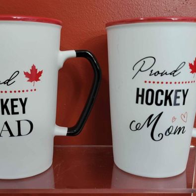 Proud Canadian Hockey Mom & Dad Mugs by Koppers