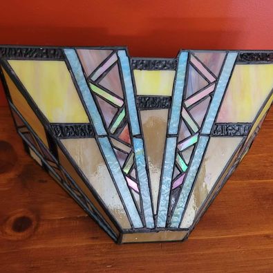 New Open Box! Stain Glass Wall Sconce Light Fixture