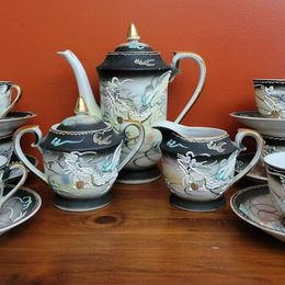 Japanese Dragon Ware Tea Set,vintage, 17 pces.