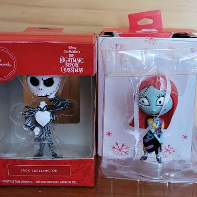 Hallmark! Disney! Nightmare Before Christmas Ornaments, Jack Skellington  & Sally