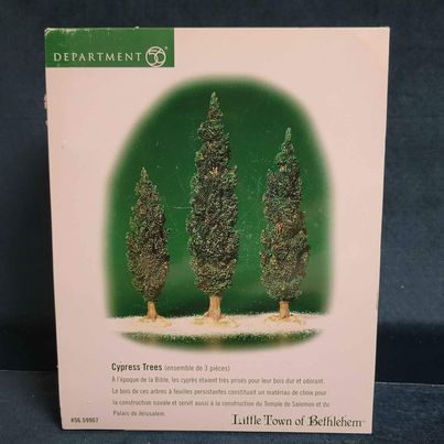 Dept 56! Cypress Trees Accessory Set, Little Town of Bethlehem Series (3 pc)