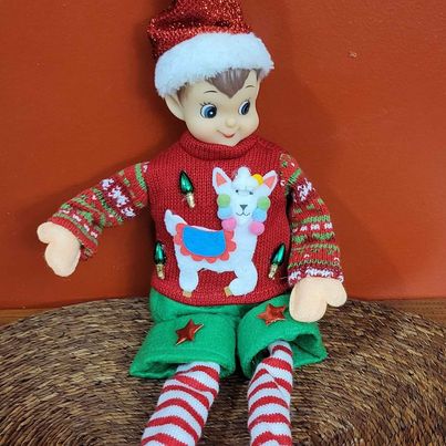 New!  Elf On The Shelf w/ Lamma Ugly Christmas Sweater