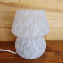 Murano Style Mushroom Glass Table Lamp,Small