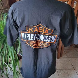 Kabul Afghanistan Large Logo Harley Davidson T-Shirt, Zahid Store, Size L