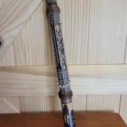 Traditional Carved Valiha Madagascar Musical Instrument, Made of Bamboo