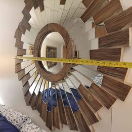 MCM Style Decorative Sunburst Mirror