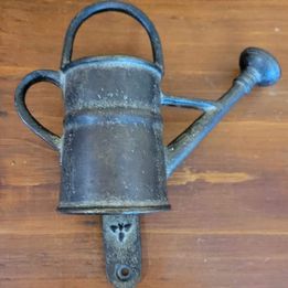 Cast Iron Watering Can Door Knocker w/ Bronze Tone Finish