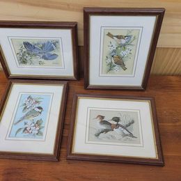 Set of 4 Cash's of Coventry Silk Woven Framed Miniatures,Signed