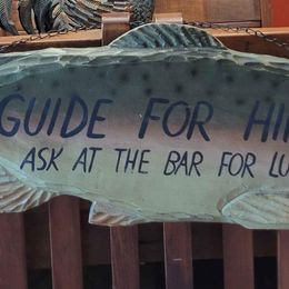 Novelty Fish Bar Sign ,Hangs From Chain