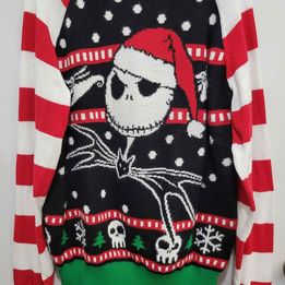 Disney's! Nightmare Before Christmas! Jack Skellington Ugly Christmas  Sweater, Size L