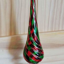 Vintage Stained Glass Finial Christmas Tree Topper,17