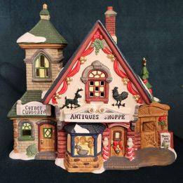 Corner Cupboard Antiques, Lighted,Porcelain, Santas Workbench Collection, Victorian  Series, 2000