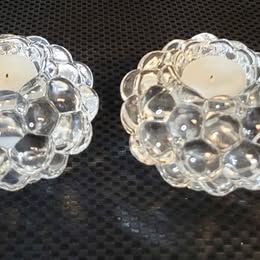 Set of Raspberry Bubble Votive/ Tealight Candle Holders
