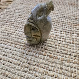 Rare! Iroquois Stone Carving Signed 