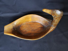 Load image into Gallery viewer, Carved Wood Duck Bowl
