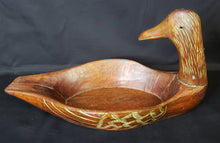 Load image into Gallery viewer, Carved Wood Duck Bowl
