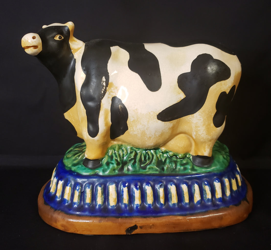 Glazed pottery Cow