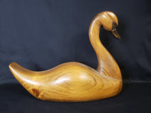 Load image into Gallery viewer, Carved Wood Swan Decoy
