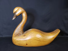 Load image into Gallery viewer, Carved Wood Swan Decoy
