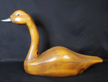 Load image into Gallery viewer, Carved Wood Swan Decoy
