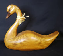 Load image into Gallery viewer, Carved Wood Swan Decoy
