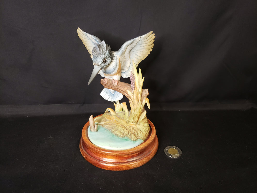 Porcelain Belted Kingfisher Figurine