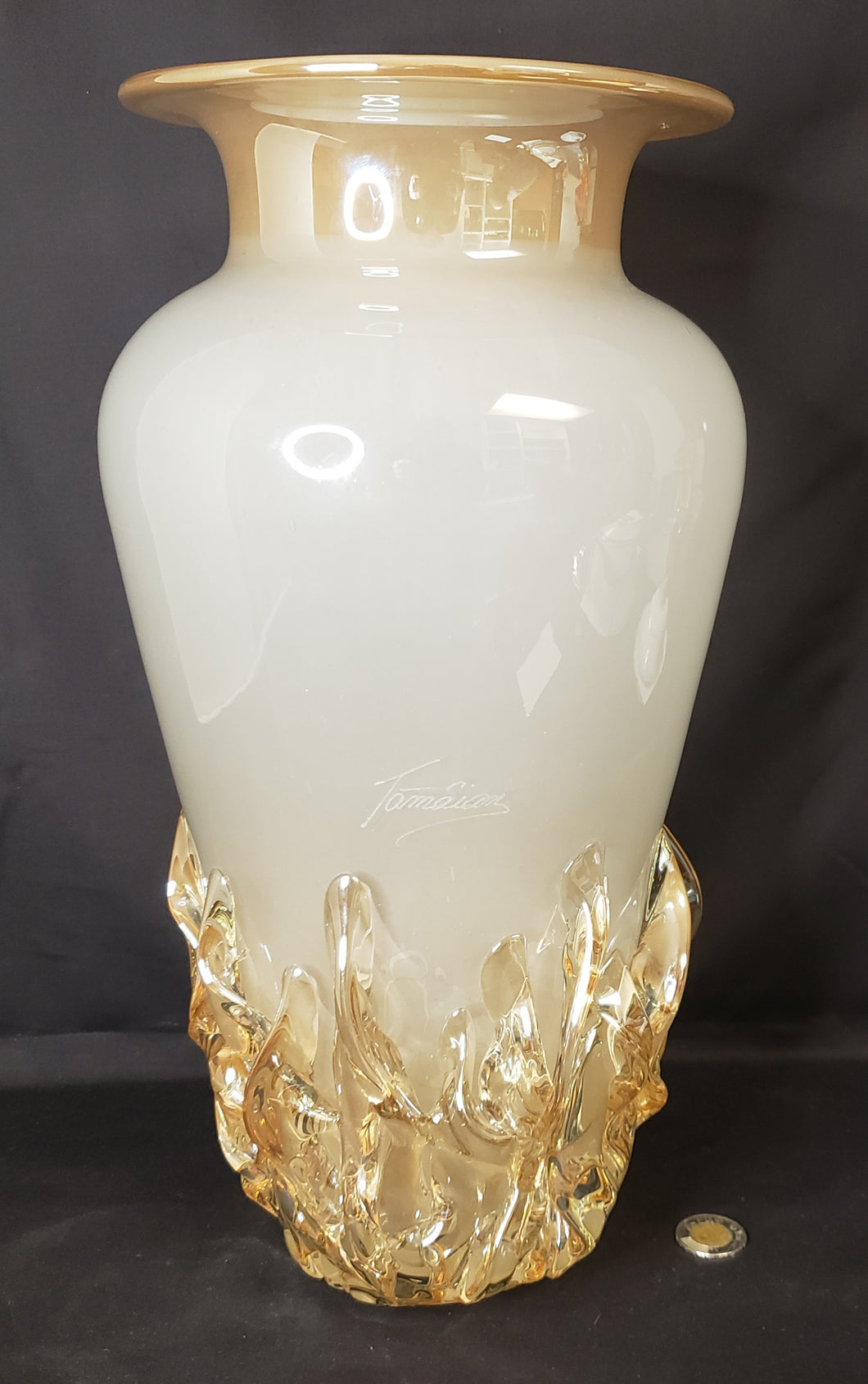 Ion Tamaian Art Glass Vase