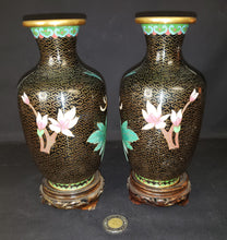 Load image into Gallery viewer, Brass Cloisonne Enamel Vases
