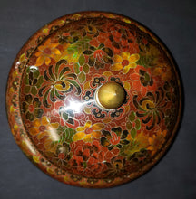 Load image into Gallery viewer, Brass Cloisonne Enamel Lidded Dish
