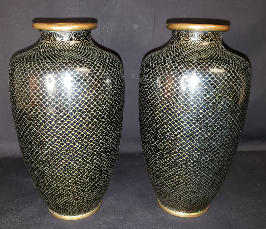 Brass Cloisonne Enamel Vases